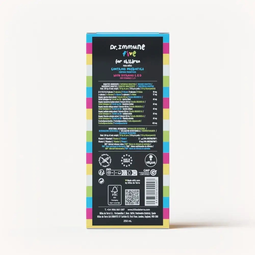 Jarabe Dr. Immune Five para las Defensas con prebióticos y Vitaminas D y C