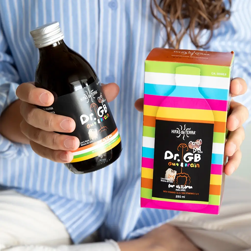 Jarabe Dr. GB (Gut & Brain) con Reishi, Melena de león, Prebióticos y Vitaminas C y A