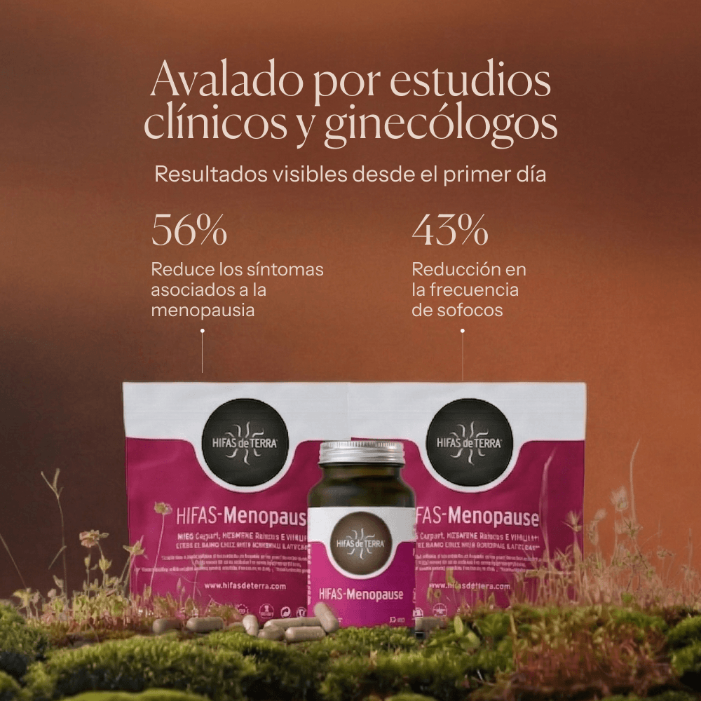Hifas-Menopause (Reishi, Cordyceps, Lion's Mane, Ashwagandha KSM 66 and Green Tea extract) capsules