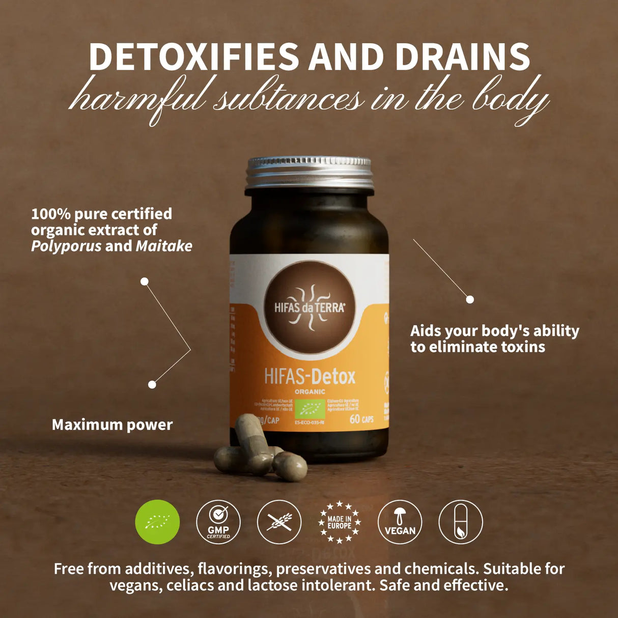 HIFAS-Detox (Maitake and Polyporus extract) capsules