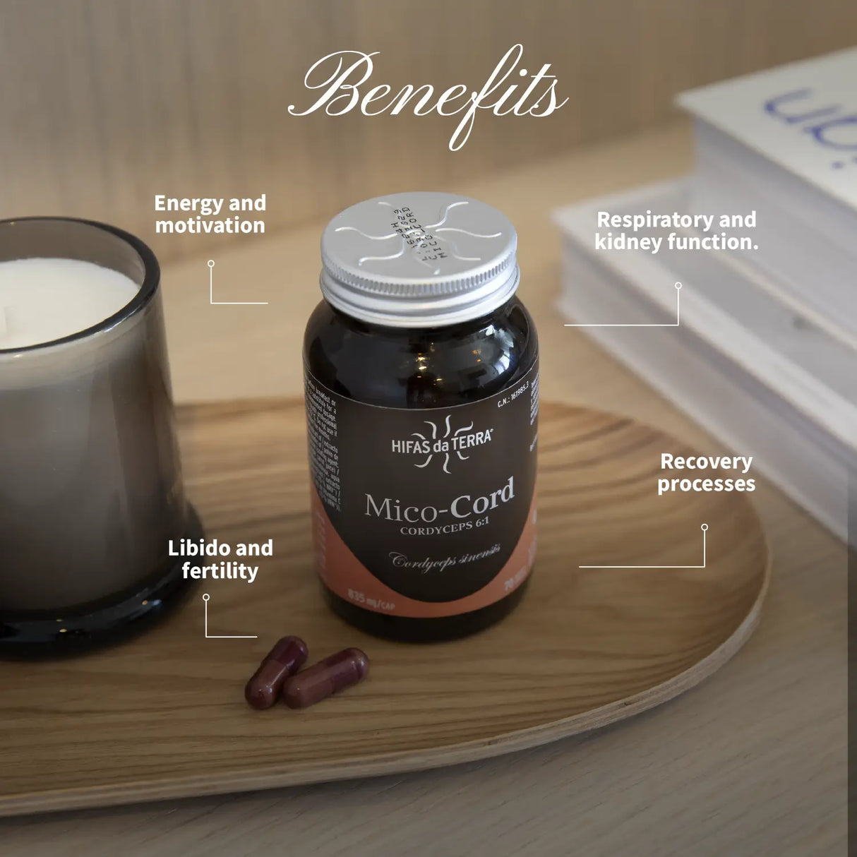 Mico-Cord Extracto Puro del Hongo Cordyceps en cápsulas