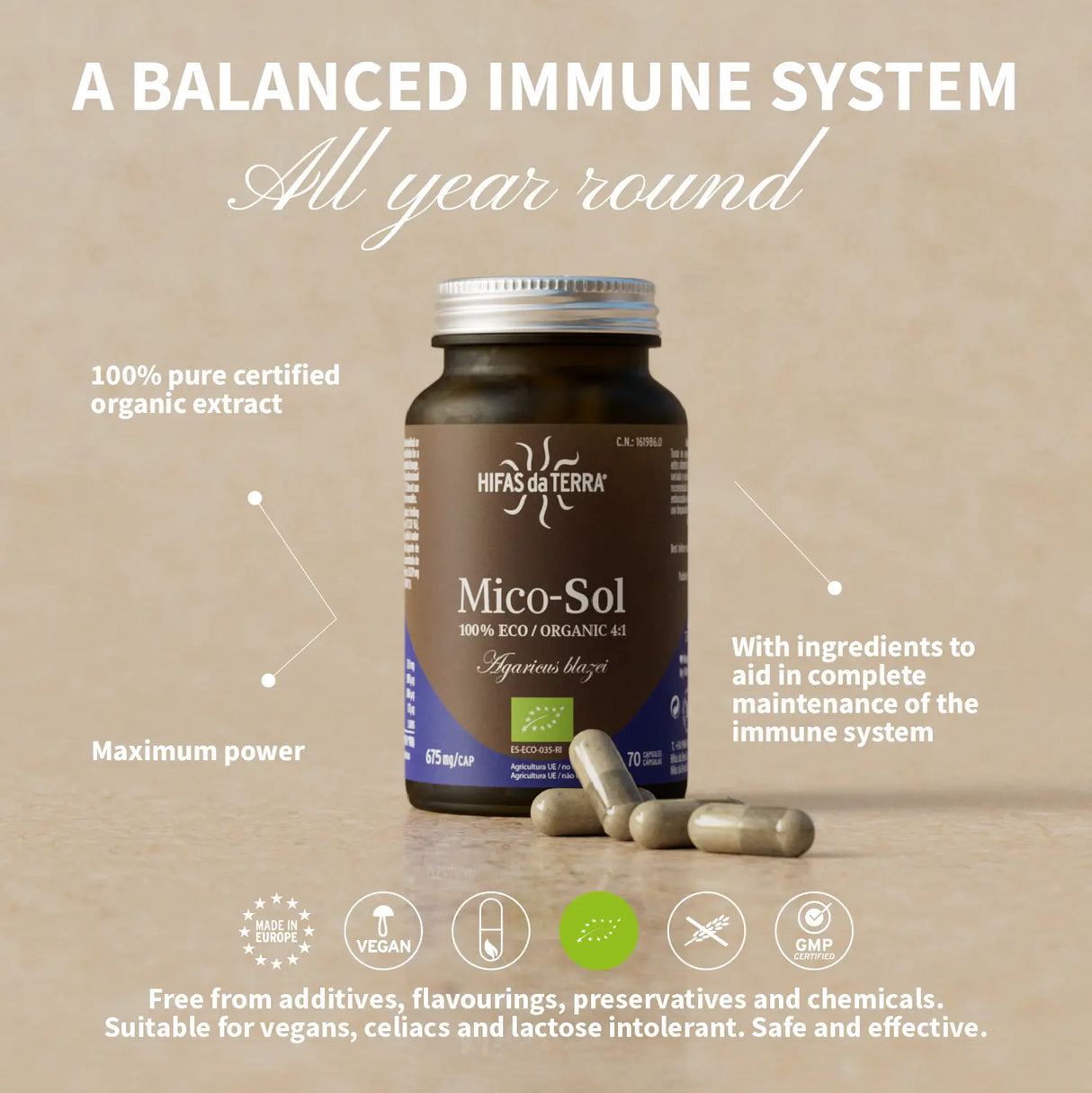 Mico-Sol Extracto de Champiñón del Sol