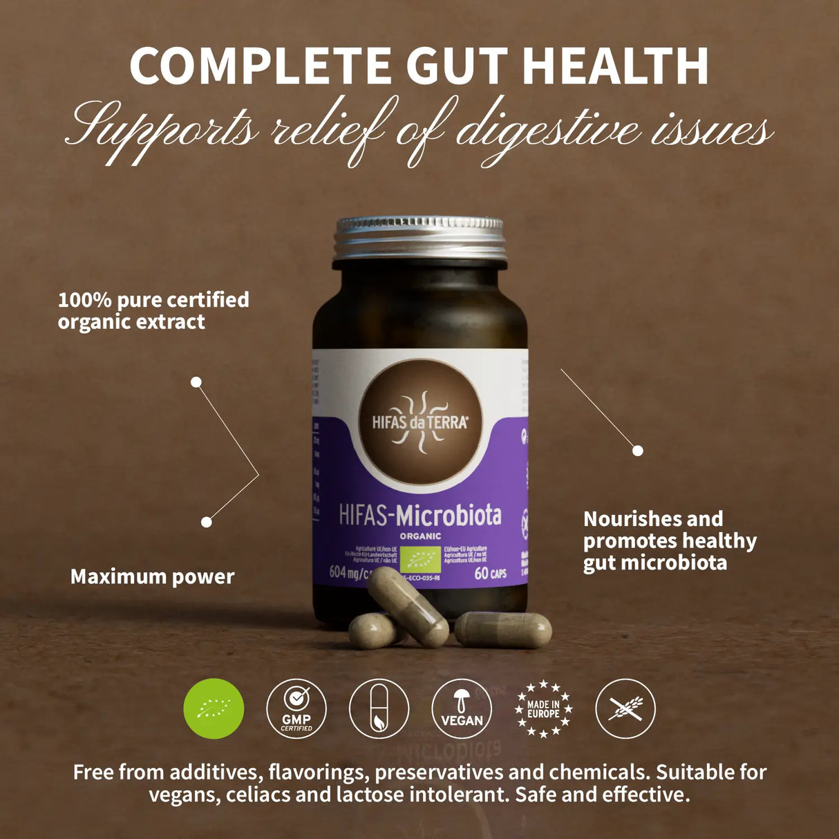 HIFAS-Microbiota (Lion’s Mane, Oyster, Reishi, Shiitake) capsules