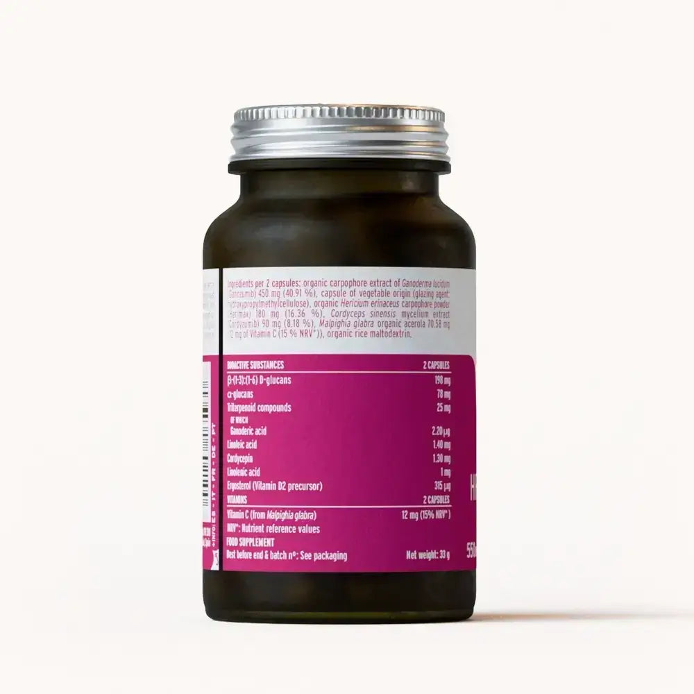 Hifas-Menopause (Reishi, Cordyceps, Lion's Mane, Ashwagandha KSM 66 and Green Tea extract) capsules