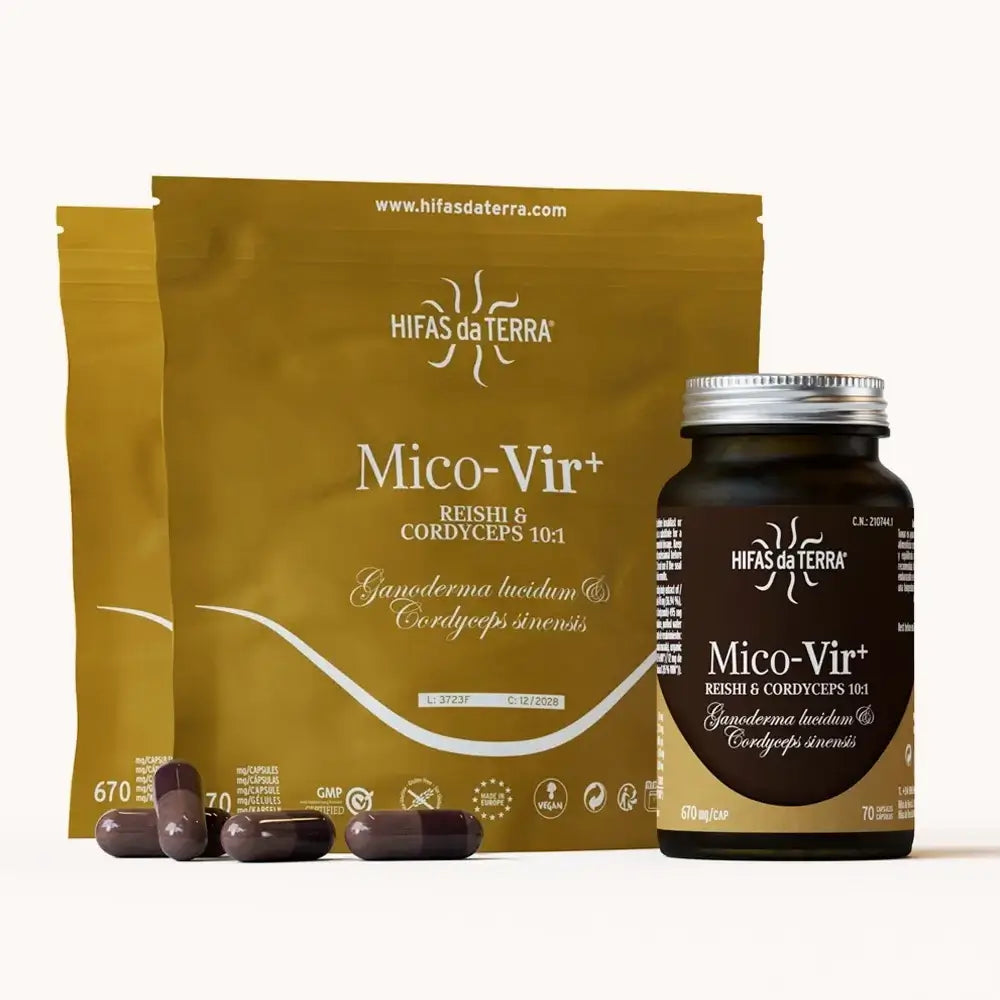 Mico-Vir+ Extractos Puros de Reishi y Cordyceps