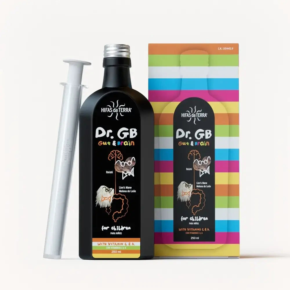 Jarabe Dr. GB (Gut & Brain) con Reishi, Melena de león, Prebióticos y Vitaminas C y A