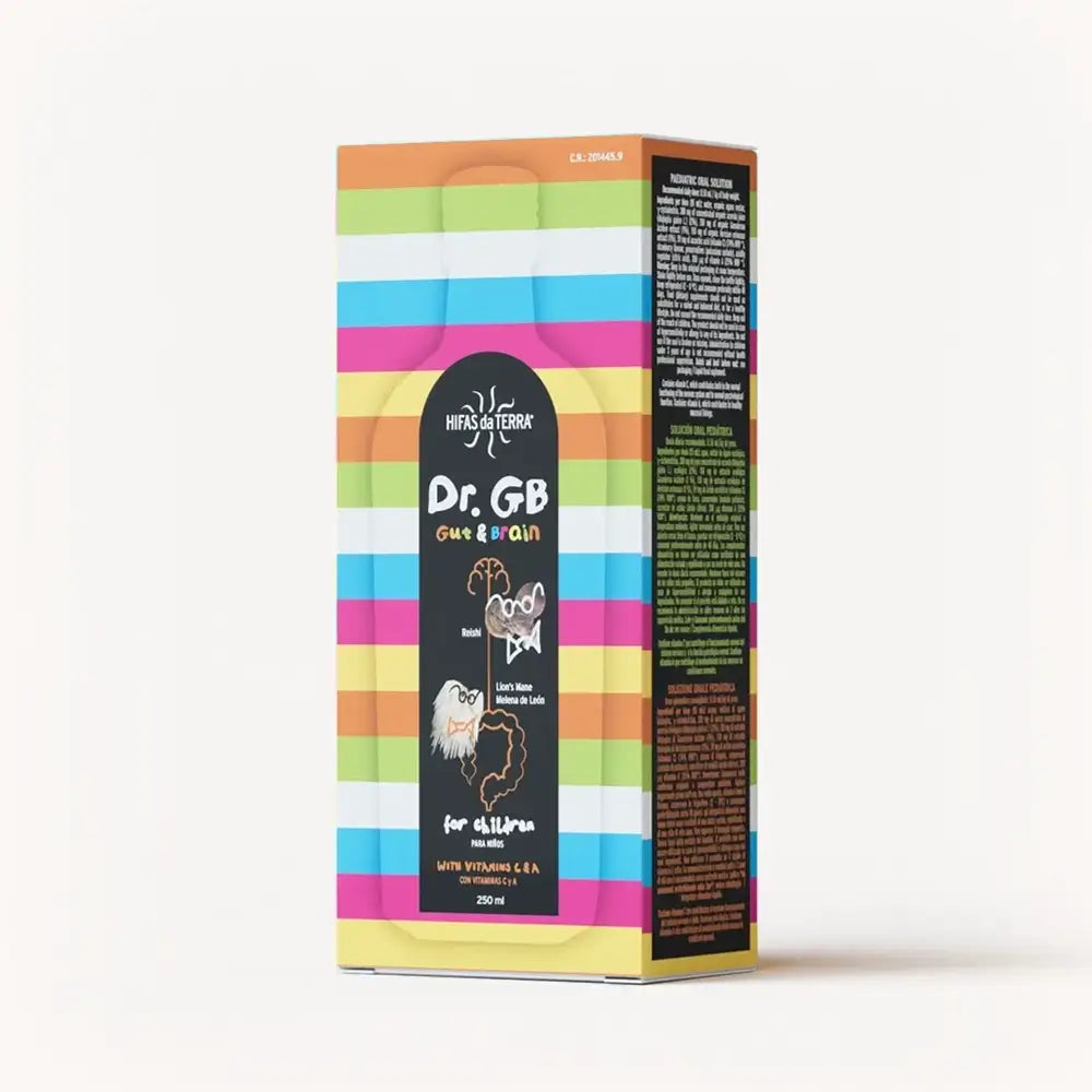 Jarabe Dr. GB (Gut & Brain) con Reishi, Melena de león, Prebióticos y Vitaminas C y A
