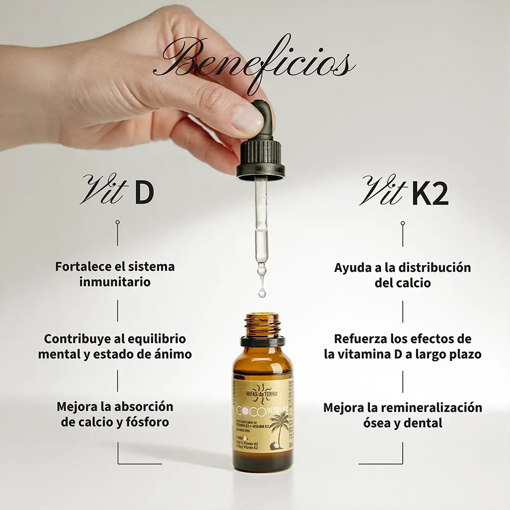 CocoVit D+K2: vitaminas D3 y K2