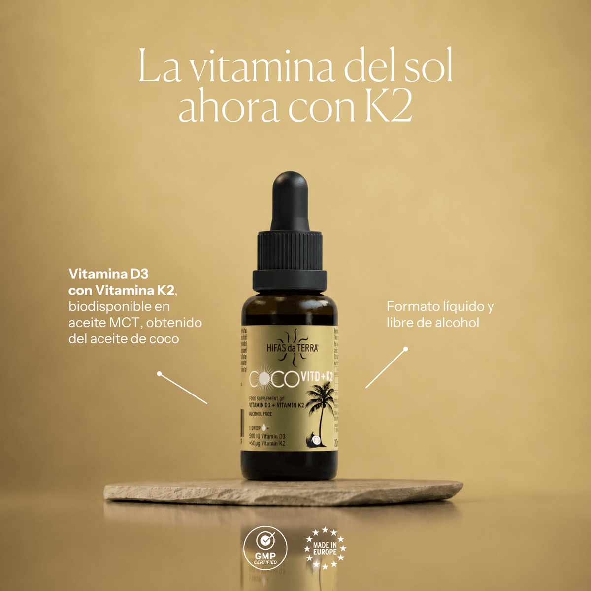 CocoVit D+K2: vitaminas D3 y K2