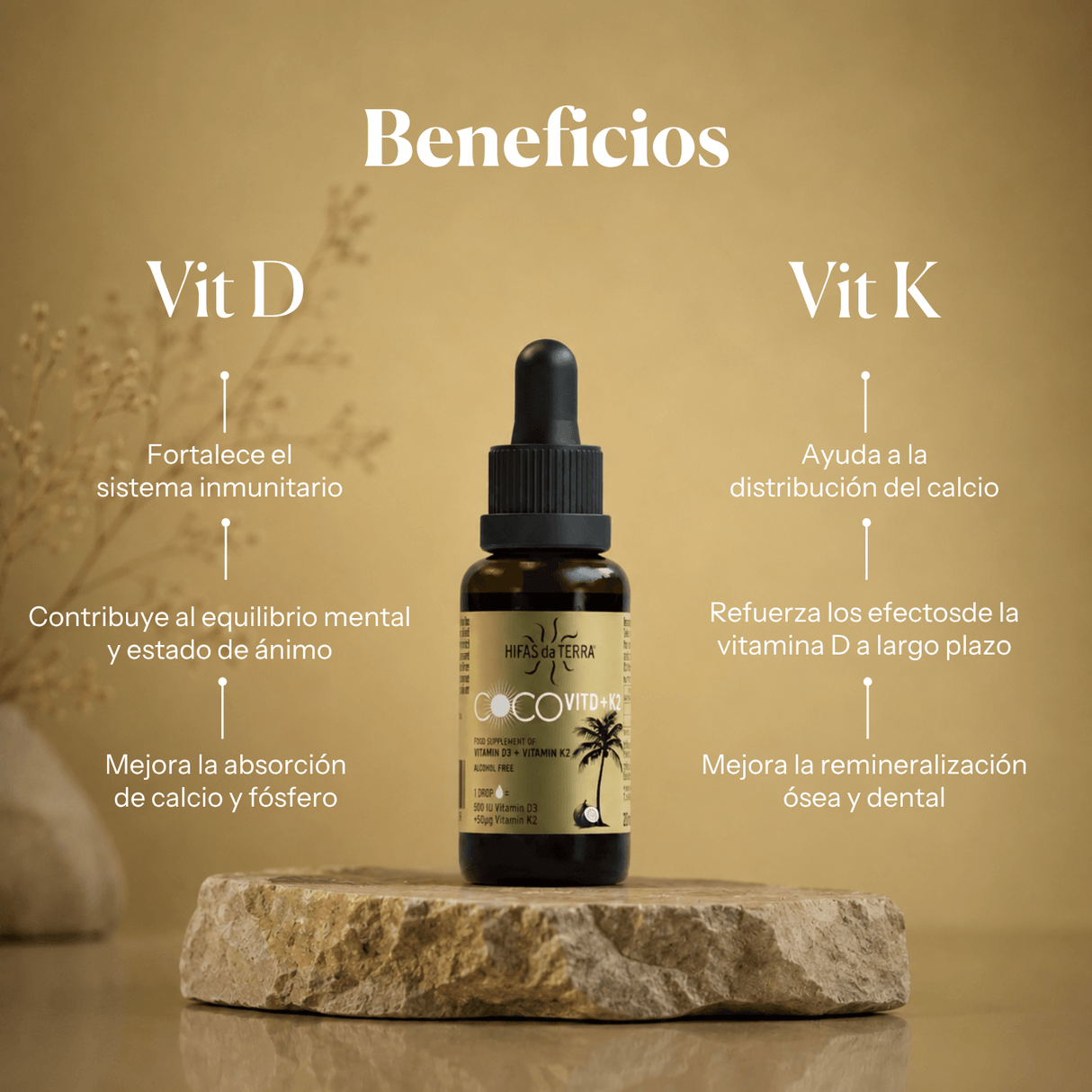 CocoVit D+K2: vitaminas D3 y K2