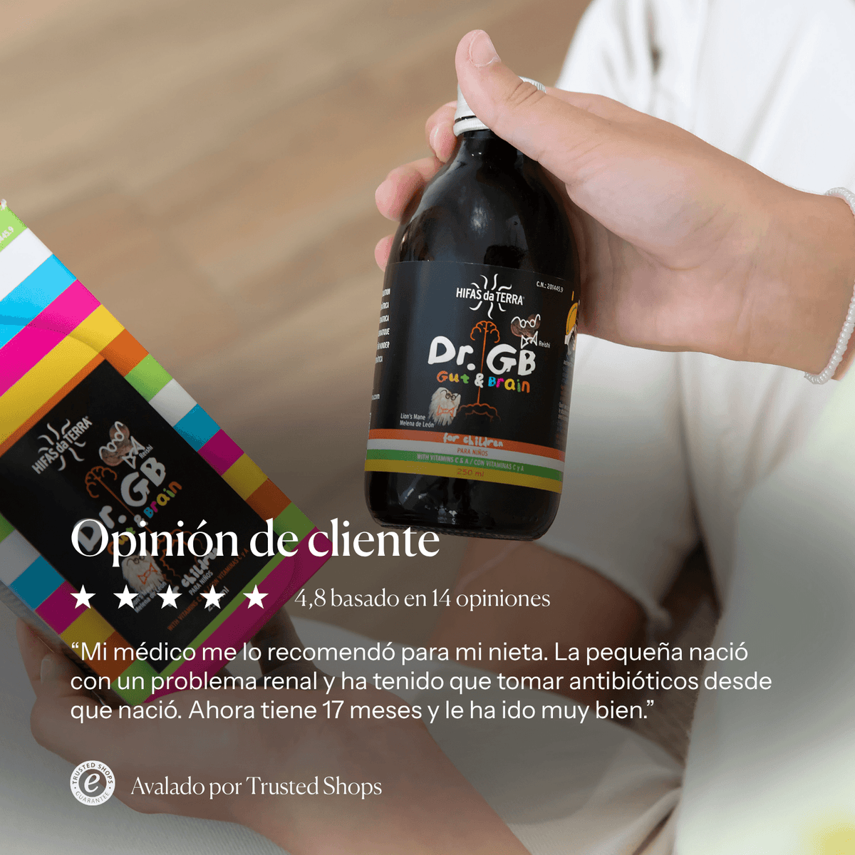 Jarabe Dr. GB (Gut & Brain) con Reishi, Melena de león, Prebióticos y Vitaminas C y A