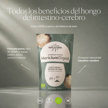 Modo de uso de Hericium Digest | Hifas da Terra