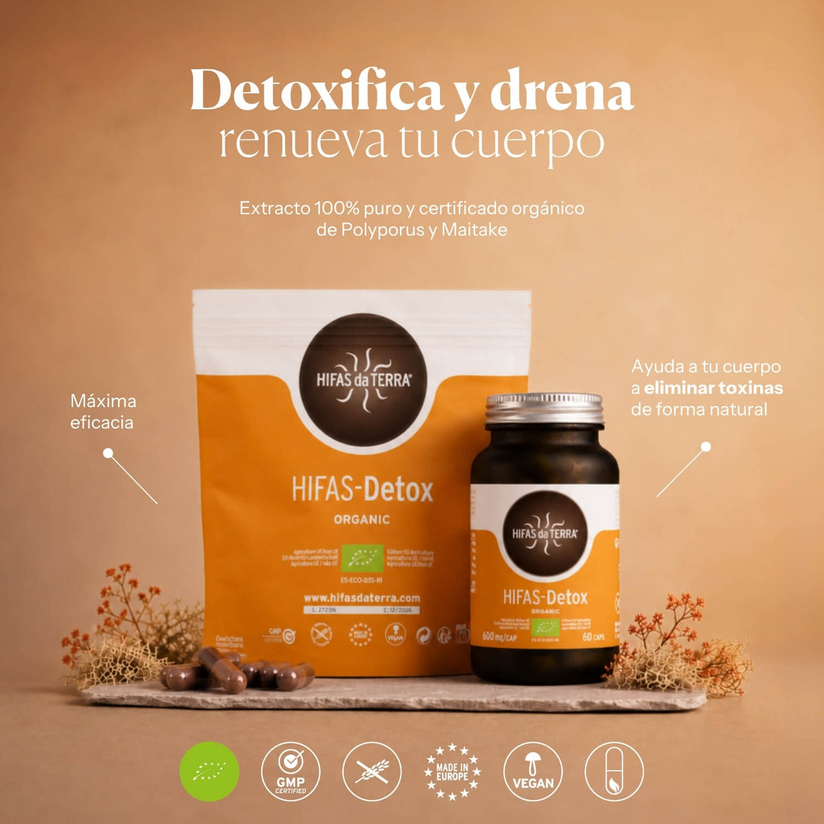 HIFAS-Detox (Maitake and Polyporus extract) capsules