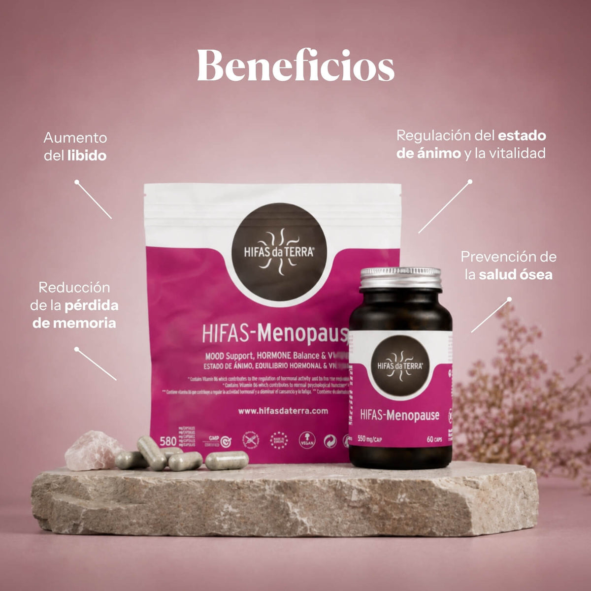 Benefits of Hifas-Menopause: supplement for menopause and perimenopause | Hifas da Terra