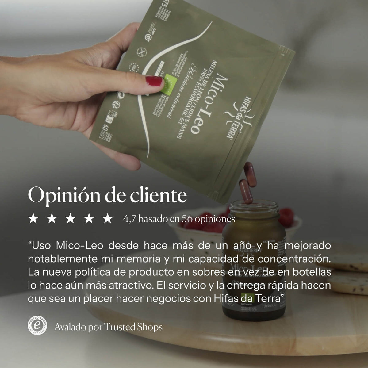 Información nutricional de Mico-Leo | Hifas da Terra