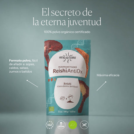 Modo de uso de Reishi Antiox | Hifas da Terra