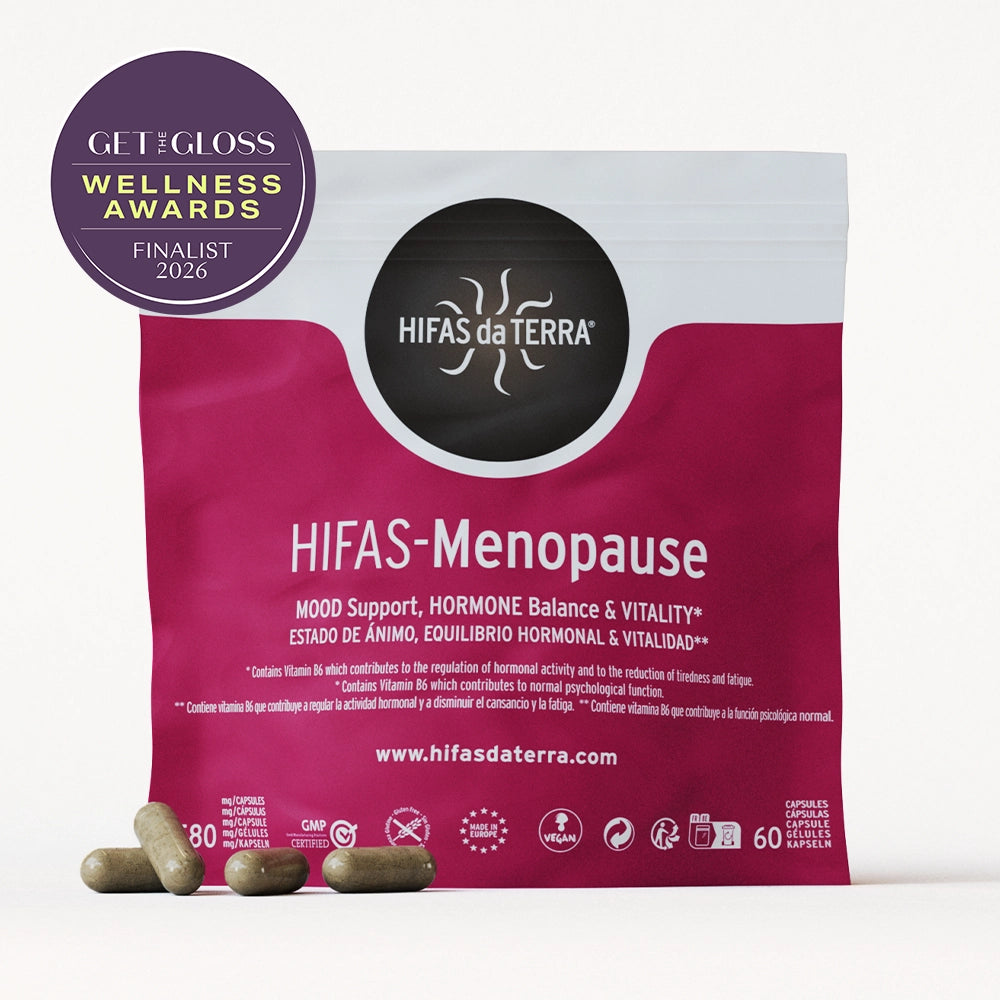 Hifas-Menopause (Reishi, Cordyceps, Lion's Mane, Ashwagandha KSM 66 and Green Tea extract) capsules