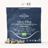 Mico-Five Extractos puros de Reishi, Shiitake, Maitake, Champiñón del sol y Chaga