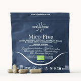 Mico-Five Extractos puros de Reishi, Shiitake, Maitake, Champiñón del sol y Chaga